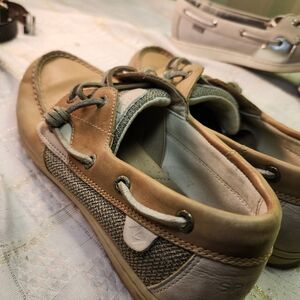 Sperry Men's Tan and Cream Boat Shoes